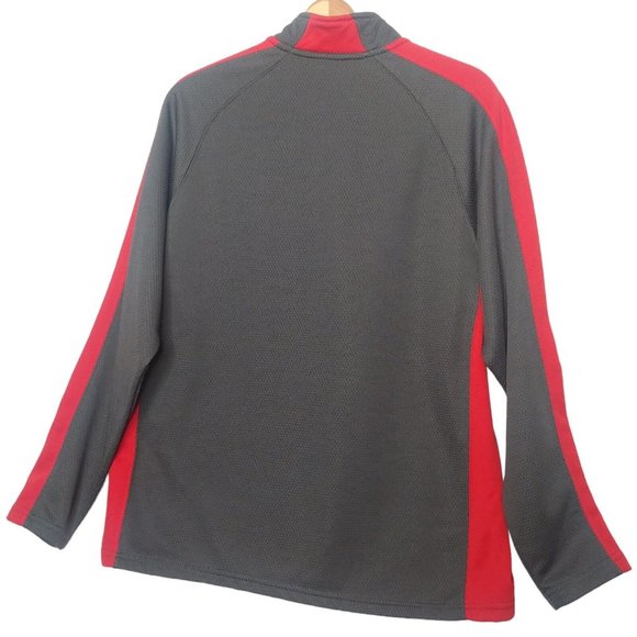 University Of Maryland Terrapins Colosseum Men M Shirt Pullover 1/4 Zip Gray Red - Picture 6 of 8